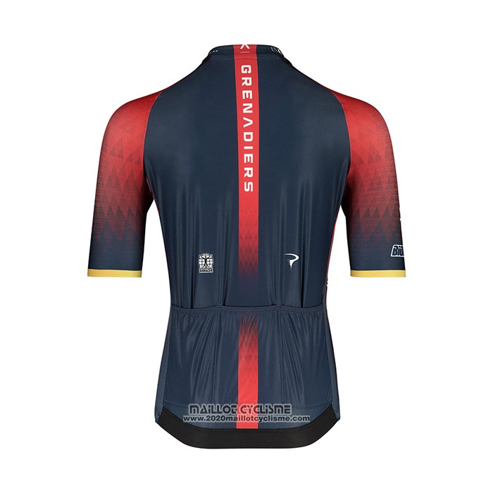 2022 Maillot Cyclisme Ineos Grenadiers Profond Bleu Rouge Manches Courtes et Cuissard